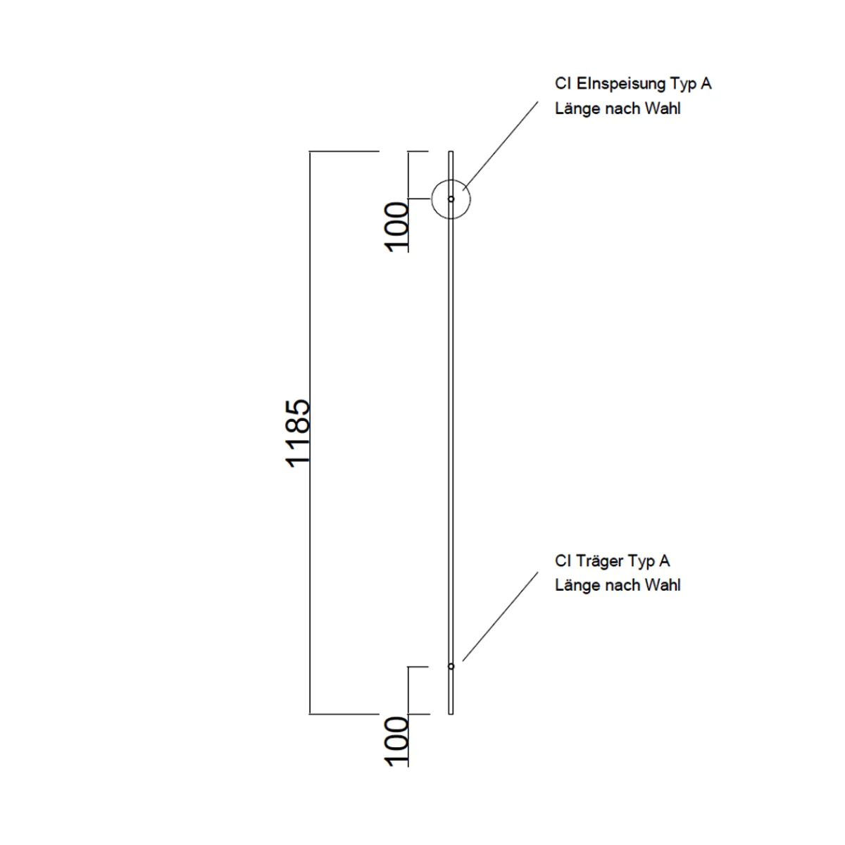 Online CHECK-IN Set 118,5 cm, Typ A Schienensysteme|Objektbeleuchtung