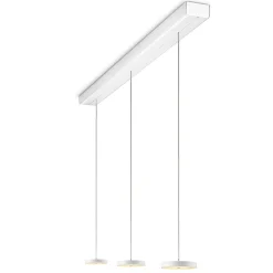 Hot Decent LED Pendelleuchte, 3-flg., TW, unsichtbare Höhenverstellung, Baldachin: weiß matt Pendelleuchten|Pendelleuchten