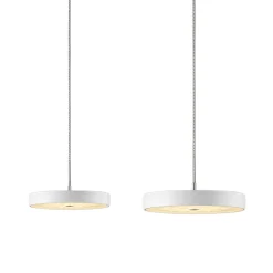 Best Decent LED Pendelleuchte, 2-flg., TW, unsichtbare Höhenverstellung, Baldachin: Alu gebürstet Pendelleuchten|Pendelleuchten