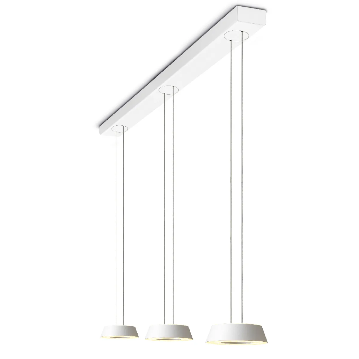 New Glance LED Pendelleuchte, 3-flg., unsichtbare Höhenverstellung Essbereiche|Pendelleuchten