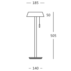 New Glance LED Tischleuchte, gerade Tischleuchten|Schlafzimmer