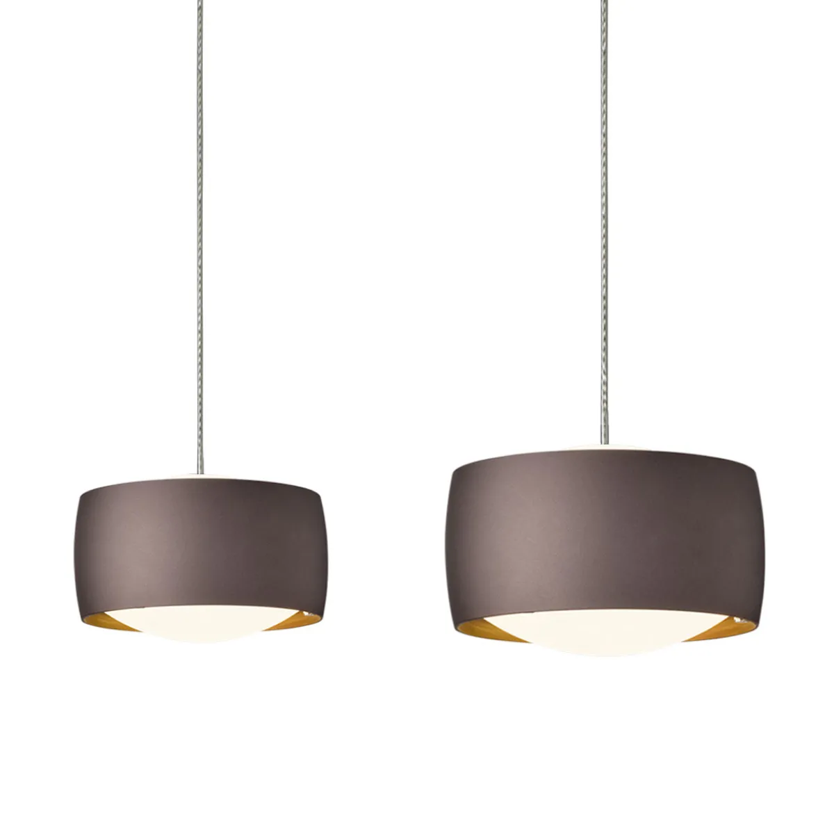 Hot Grace LED Pendelleuchte, 2-flg., TW, unsichtbare Höhenverstellung, Baldachin: weiß matt, Abverkaufsware Pendelleuchten