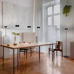 New Grace LED Pendelleuchte, 3-flg., TW, unsichtbare Höhenverstellung, Baldachin: schwarz Essbereiche|Pendelleuchten