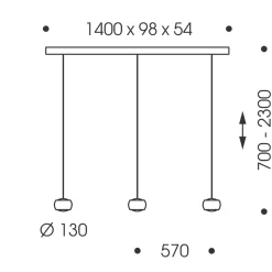 Outlet Grace LED Pendelleuchte, 3-flg., TW, unsichtbare Höhenverstellung, Baldachin: Chrom Pendelleuchten|Pendelleuchten