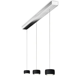 Outlet Grace LED Pendelleuchte, 3-flg., TW, unsichtbare Höhenverstellung, Baldachin: Chrom Pendelleuchten|Pendelleuchten