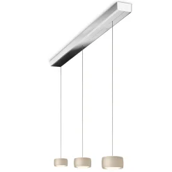 Outlet Grace LED Pendelleuchte, 3-flg., TW, unsichtbare Höhenverstellung, Baldachin: Chrom Pendelleuchten|Pendelleuchten
