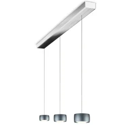 Outlet Grace LED Pendelleuchte, 3-flg., TW, unsichtbare Höhenverstellung, Baldachin: Chrom Pendelleuchten|Pendelleuchten