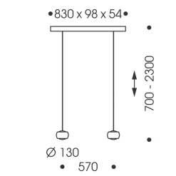 Best Grace LED Pendelleuchte, 2-flg., TW, unsichtbare Höhenverstellung, Baldachin: weiß matt Küche|Essbereiche
