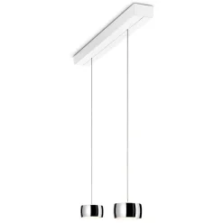 Best Grace LED Pendelleuchte, 2-flg., TW, unsichtbare Höhenverstellung, Baldachin: weiß matt Küche|Essbereiche