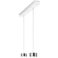 Best Grace LED Pendelleuchte, 2-flg., TW, unsichtbare Höhenverstellung, Baldachin: weiß matt Küche|Essbereiche