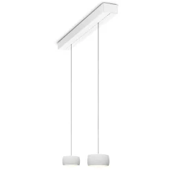 Best Grace LED Pendelleuchte, 2-flg., TW, unsichtbare Höhenverstellung, Baldachin: weiß matt Küche|Essbereiche