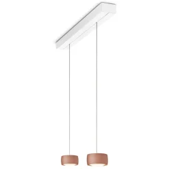 Best Grace LED Pendelleuchte, 2-flg., TW, unsichtbare Höhenverstellung, Baldachin: weiß matt Küche|Essbereiche