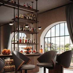 Outlet Grace LED Pendelleuchte, 3-flg., TW, unsichtbare Höhenverstellung, Baldachin: Alu gebürstet Küche|Essbereiche