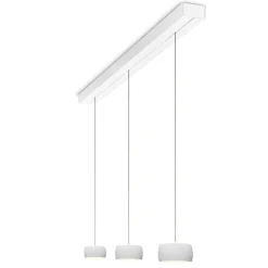 Outlet Grace LED Pendelleuchte, 3-flg., TW, unsichtbare Höhenverstellung, Baldachin: weiß Pendelleuchten|Pendelleuchten