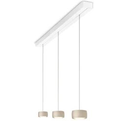 Outlet Grace LED Pendelleuchte, 3-flg., TW, unsichtbare Höhenverstellung, Baldachin: weiß Pendelleuchten|Pendelleuchten