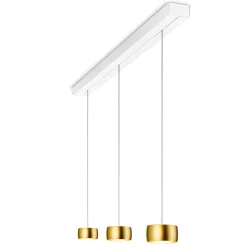 Outlet Grace LED Pendelleuchte, 3-flg., TW, unsichtbare Höhenverstellung, Baldachin: weiß Pendelleuchten|Pendelleuchten