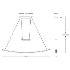 New Lisgo Sky LED Pendelleuchte, 1. Generation Pendelleuchten