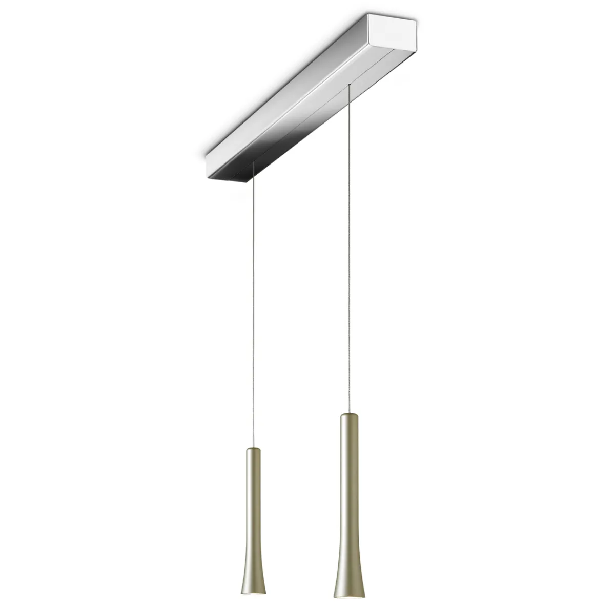 Best Rio LED Pendelleuchte, 2-flg., unsichtbare Höhenverstellung, Baldachin: Chrom Pendelleuchten|Pendelleuchten