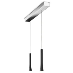 Best Rio LED Pendelleuchte, 2-flg., unsichtbare Höhenverstellung, Baldachin: Chrom Pendelleuchten|Pendelleuchten