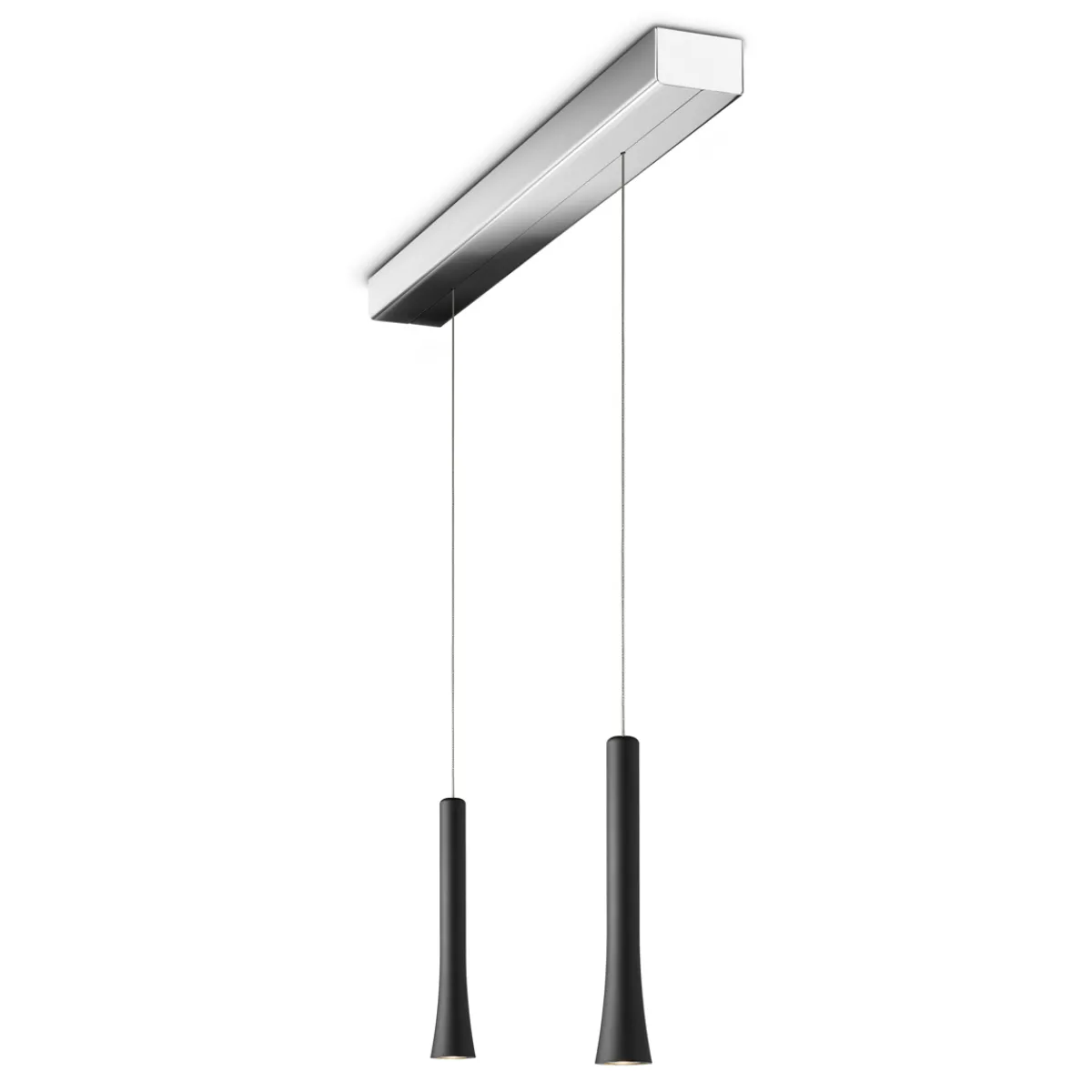 Best Rio LED Pendelleuchte, 2-flg., unsichtbare Höhenverstellung, Baldachin: Chrom Pendelleuchten|Pendelleuchten