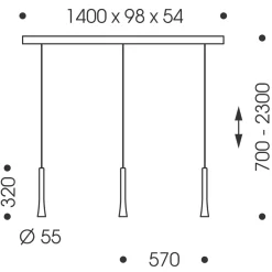 Online Rio LED Pendelleuchte, 3-flg., unsichtbare Höhenverstellung, Baldachin: Alu gebürstet Pendelleuchten|Essbereiche