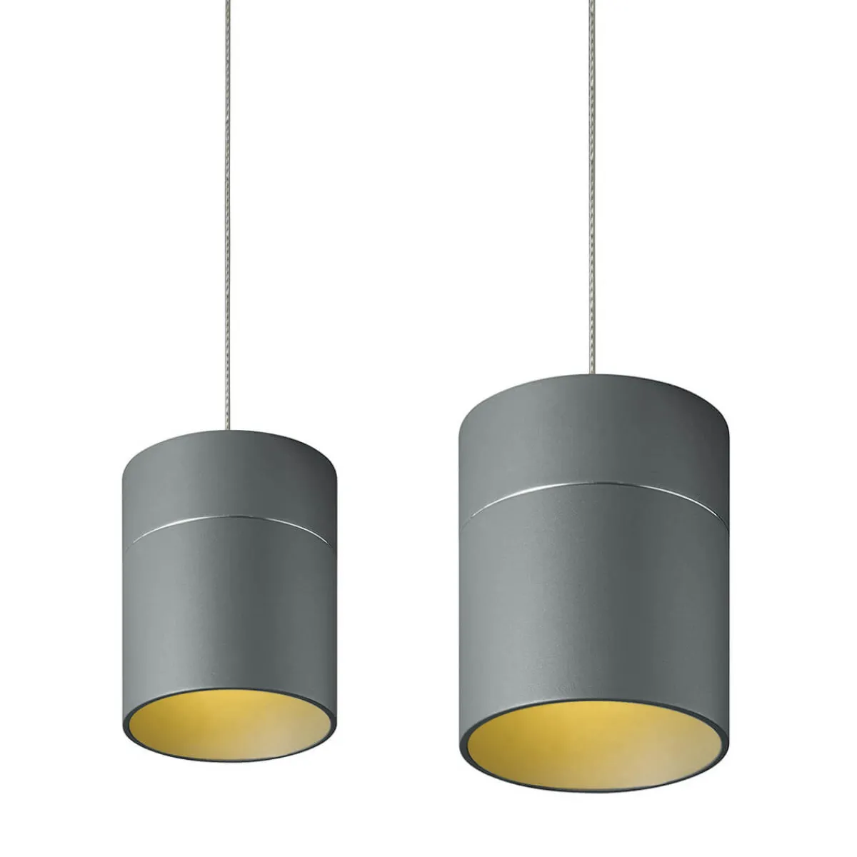 Sale Tudor M LED Pendelleuchte, 2-flg., TW, unsichtbare Höhenverstellung, Baldachin: Alu gebürstet Pendelleuchten|Pendelleuchten