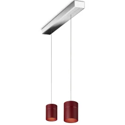 Tudor M LED Pendelleuchte, 2-flg., TW, unsichtbare Höhenverstellung, Baldachin: Chrom Pendelleuchten|Pendelleuchten