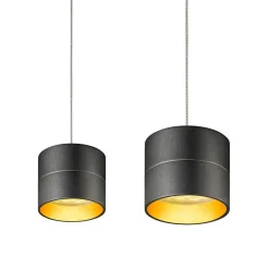 Tudor S LED Pendelleuchte, 2-flg., TW, unsichtbare Höhenverstellung, Baldachin: weiß matt Pendelleuchten|Pendelleuchten