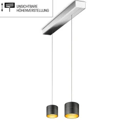 Clearance Tudor S LED Pendelleuchte, 2-flg., TW, unsichtbare Höhenverstellung, Baldachin: Chrom Pendelleuchten|Pendelleuchten