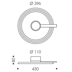 Outlet Yano 400 LED Wand- / Deckenleuchte, direkt Wandleuchten|Deckenleuchten