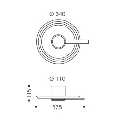 Outlet Yano 340 LED Wand- / Deckenleuchte, indirekt, Rückläufer Wandleuchten|Deckenleuchten