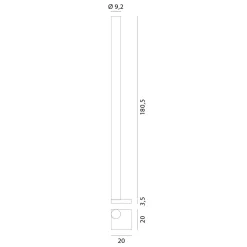 Ciminiere D'italia F3 LED Stehleuchte Flur|Stehleuchten