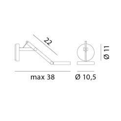 Sale String W0 Tunable White LED Wandleuchte, Verstellband: orange Schlafzimmer|Wandleuchten