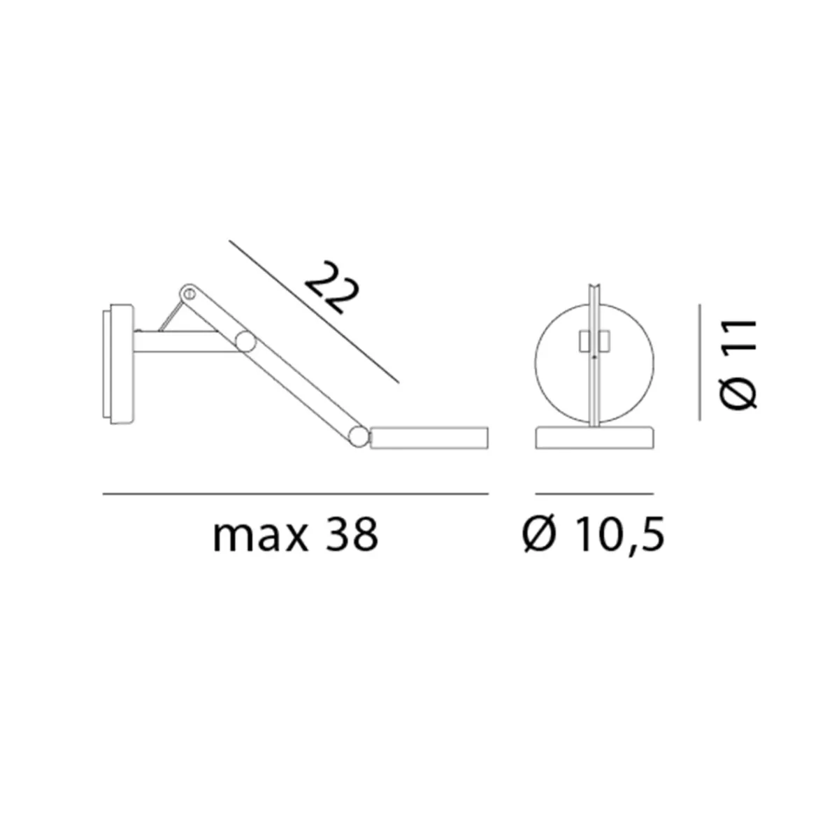 Sale String W0 Tunable White LED Wandleuchte, Verstellband: orange Schlafzimmer|Wandleuchten