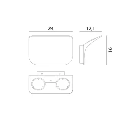 Best Tide W0 LED Wandleuchte, 3000 K Flur|Wandleuchten