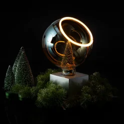 Clearance Cubic Tischleuchte mit LED Floating Globe 150 45° smokey grau Dekoration|Wohnzimmer