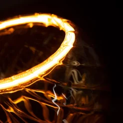 Outlet Cubic Tischleuchte mit LED Floating Globe 150 twisted smokey grau Dekoration|Tischleuchten