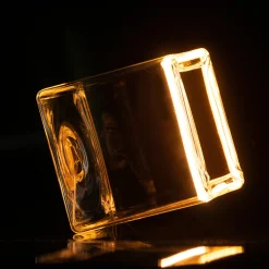 Clearance LED Floating Cube klar E27, 4,5 W, 2200 K, dimmbar E27|Dekorative Leuchtmittel