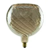 New LED Floating Globe 200 twisted smokey grau E27, 6 W, 1900 K, dimmbar E27|Dekorative Leuchtmittel