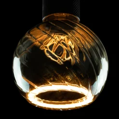 Best LED Floating Globe 125 twisted smokey grau E27, 6 W, 1900 K, dimmbar E27|Dekorative Leuchtmittel