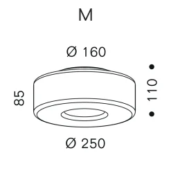 New Curling Ceiling M LED Deckenleuchte, 3000 K Downlights|Objektbeleuchtung