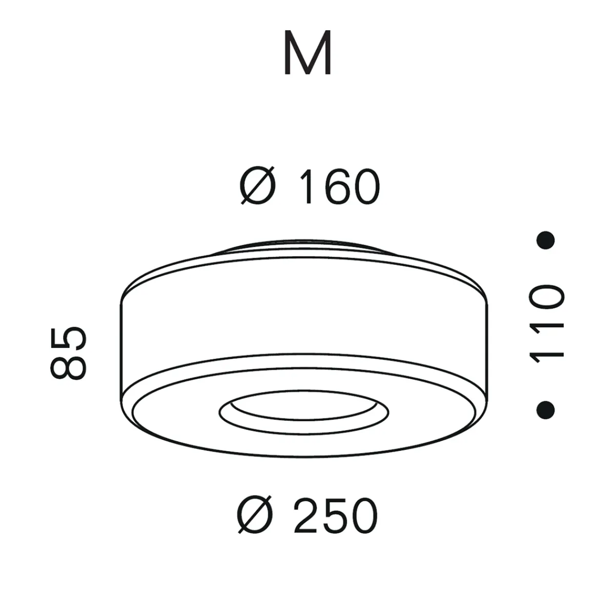 New Curling Ceiling M LED Deckenleuchte, 3000 K Downlights|Objektbeleuchtung