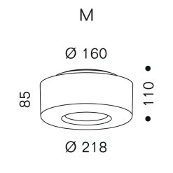 New Curling Ceiling M LED Deckenleuchte, 3000 K Downlights|Objektbeleuchtung