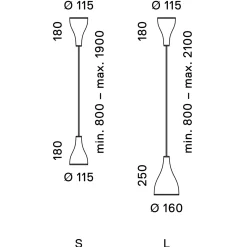 Hot One Eighty Suspension mit Höhenverstellung Pendelleuchten