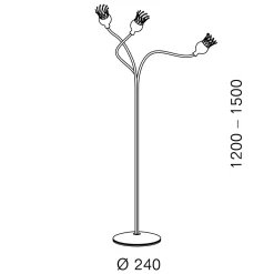 Outlet Poppy Floor 3 Stehleuchte Stehleuchten|Schlafzimmer