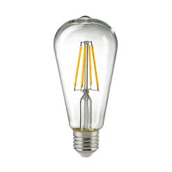 LED Filament Edison Lampe E27 klar, 7 W, 2700 K, dimmbar E27|Dekorative Leuchtmittel