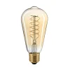 Best LED Filament Edison Lampe Slim Spiral E27 Gold, 7 W, 2500 K, dimmbar E27|Dekorative Leuchtmittel