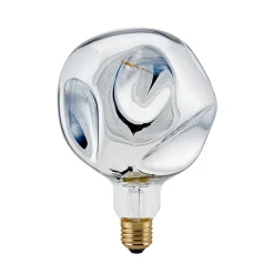 Best LED Filament Giantlampe Ball Metallic E27 Silber, 4 W, 1800 K, dimmbar E27|Dekorative Leuchtmittel
