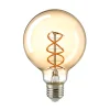 Outlet LED Filament Globelampe Curved E27 Gold, 4 W, 1800 K, dimmbar E27|Dekorative Leuchtmittel