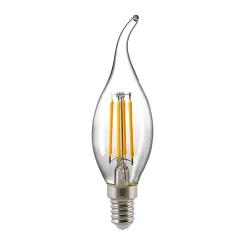 New LED Filament Kerze Windstoß E14 klar, 4,5 W, 2700 K, dimmbar E14|Dekorative Leuchtmittel